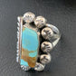 Native American Men's Sterling Silver Blue Turquoise #8 Ring | Sz 9.5 | 02169