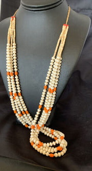 Native American Santo Domingo Shell Orange Spiny Oyster Bead Necklace | 30" | 11990