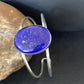 Minimalist Women's Blue Lapis Lazuli Cuff Wire Bracelet | Sterling Silver | 12872