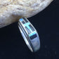 Native American Men's Navajo Opal & Black Onyx Inlay Ring | Sterling Silver | Sz 10 | 1600