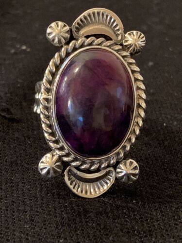 Native American Women's Purple Sugilite Ring | Sterling Silver | Sz 10 | 418 - Masha USA
