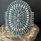Navajo Blue Turquoise Cuff Bracelet | Sterling Silver | Authentic Native American Handmade | 14597