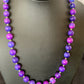 Navajo Pearls Purple Sugilite Bead Necklace | Sterling Silver | Authentic Native American Handmade | 20" | 11805