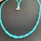 Native American Women's Blue Opal Bead Necklace | Sterling Silver | Authentic Handmade | 20" | 187