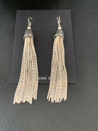 Old Pawn Southwestern Chandelier Dangle Earrings | Sterling Silver | 1" | 12990