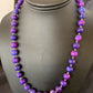 Navajo Pearls Purple Sugilite Bead Necklace | Sterling Silver | Authentic Native American Handmade | 20" | 11805