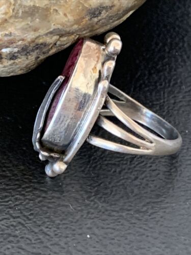 Navajo Purple Spiny Oyster Ring | Sterling Silver | Sz 5.5 | Authentic Native American Handmade | 10811 - Masha USA