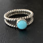 Navajo Blue Turquoise Ring | Sterling Silver | Sz 7 | Authentic Native American Handmade | 10768