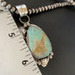 Men's Navajo Blue Dry Creek Turquoise Pendant Necklace | Sterling Silver | 12972