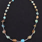 Liquid Silver Heishi Turquoise Bead Necklace | 20" | Authentic Native American Handmade | 1091