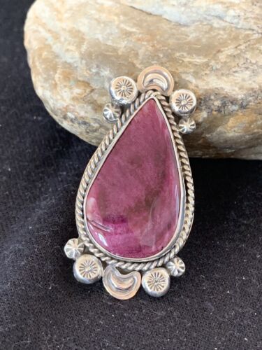 Native American Men's Sterling Silver Purple Spiny Oyster Ring | Sz 11 | 424