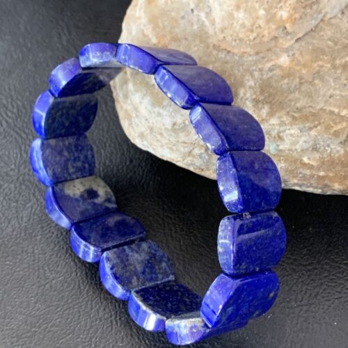 Native American Lapis Bead Bracelet | Stretch | 7.5" Adjustable | 10644