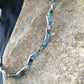 Native American Women's Sterling Silver Turquoise Inlay Link Bracelet | 6.75" | 2031
