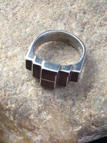 Men's Navajo Multi-Color Opal & Turquoise Inlay Sterling Silver Ring Sz 11 | Handmade | 01590
