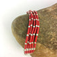 Navajo Red Stabilized Coral Heishi Sterling Silver Bracelet | 5-Strand | 7" | 13603