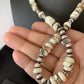 Men's Navajo Pearl Necklace with Wild Horse Turquoise Pendant | Sterling Silver | Single Strand | 10474