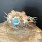 Navajo Turquoise Cuff Bracelet | Sterling Silver | Authentic Native American Handmade | 1219 H Joe
