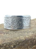 Southwestern Navajo Stamped Children's Cuff Bracelet | Sterling Silver | Authentic Native American Handmade | 4052