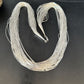 Liquid Heishi Necklace | 50 Strands Sterling Silver | 28" Silver Tubes | Authentic Native American Handmade | 14707