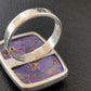 Adjustable Navajo Purple Mojave Turquoise Ring | Sterling Silver | Sz 8 | Authentic Native American Handmade | 11601