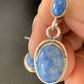 Navajo Denim Lapis Dangle Earrings | Sterling Silver | 1.1" | Authentic Native American Handmade | 1701