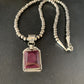 Navajo Purple Spiny Necklace Pendant | Sterling Silver | Authentic Native American Handmade | 13629