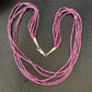 Navajo Purple Sugilite 5-Strand Necklace | Sterling Silver Rice Heishi | 20" | Authentic Native American Handmade | 12929