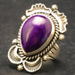 Native American Sugilite Navajo Ring | Sterling Silver | Sz 7.5 | 4189