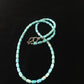 Native American Blue Turquoise Tube Necklace | Sterling Silver | 20" | 10009