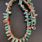 Navajo Green Turquoise & Red Spiny Oyster Necklace | Sterling Silver | Authentic Native American Handmade | 20" | 13221