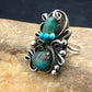 Navajo Multi-Stone Turquoise Ring | Sterling Silver | Sz 8.75 | Native American Handmade | 3182