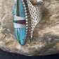 Navajo Multi-Color Opal & Turquoise Inlay Ring | Sterling Silver | Sz 7 | Authentic Native American Handmade | 1582