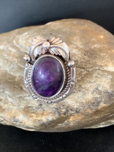 Native American Navajo Sterling Silver Purple Sugilite Ring | Sz 10 | 10444