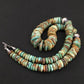 Navajo Graduated Turquoise Necklace | Sterling Silver | Authentic Native American | 21" | 1242