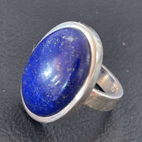 Southwestern Navajo Blue Lapis Lazuli Ring | Sterling Silver | Sz 4 | 10514