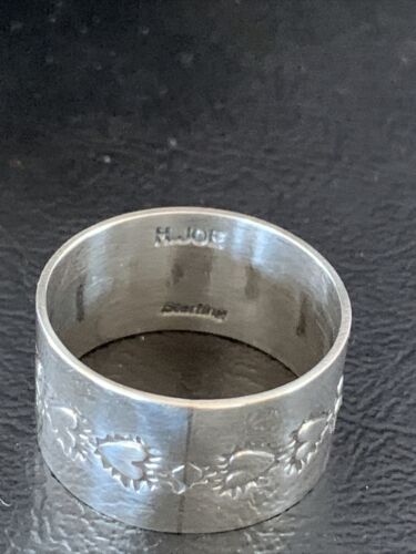 Native American XL Men's Band | Navajo Stamped Sterling Silver Ring | Sz 12 | 1506