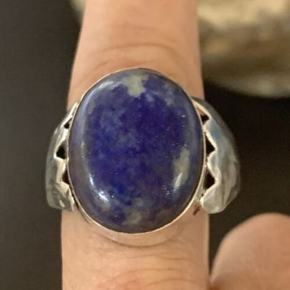 Native American Men's Navajo Sodalite Ring | Sterling Silver | Sz 10 | 11897