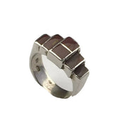 Men's Navajo Multi-Color Opal & Turquoise Inlay Sterling Silver Ring Sz 11 | Handmade | 01590