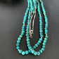 Navajo Sterling Heishi Blue Green Turquoise Bead Necklace Pendant | Authentic Native American Handmade | 02024