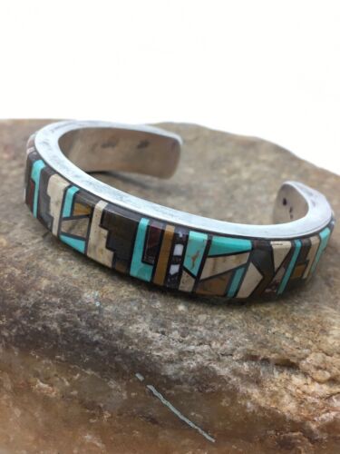 Southwestern Old Pawn Navajo Cuff Bracelet | Sterling Silver | Handmade | Authentic Native American | 4160