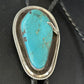 Native American Men's Bolo Tie | Blue Kingman Turquoise | Sterling Silver | Navajo Handmade | 14525