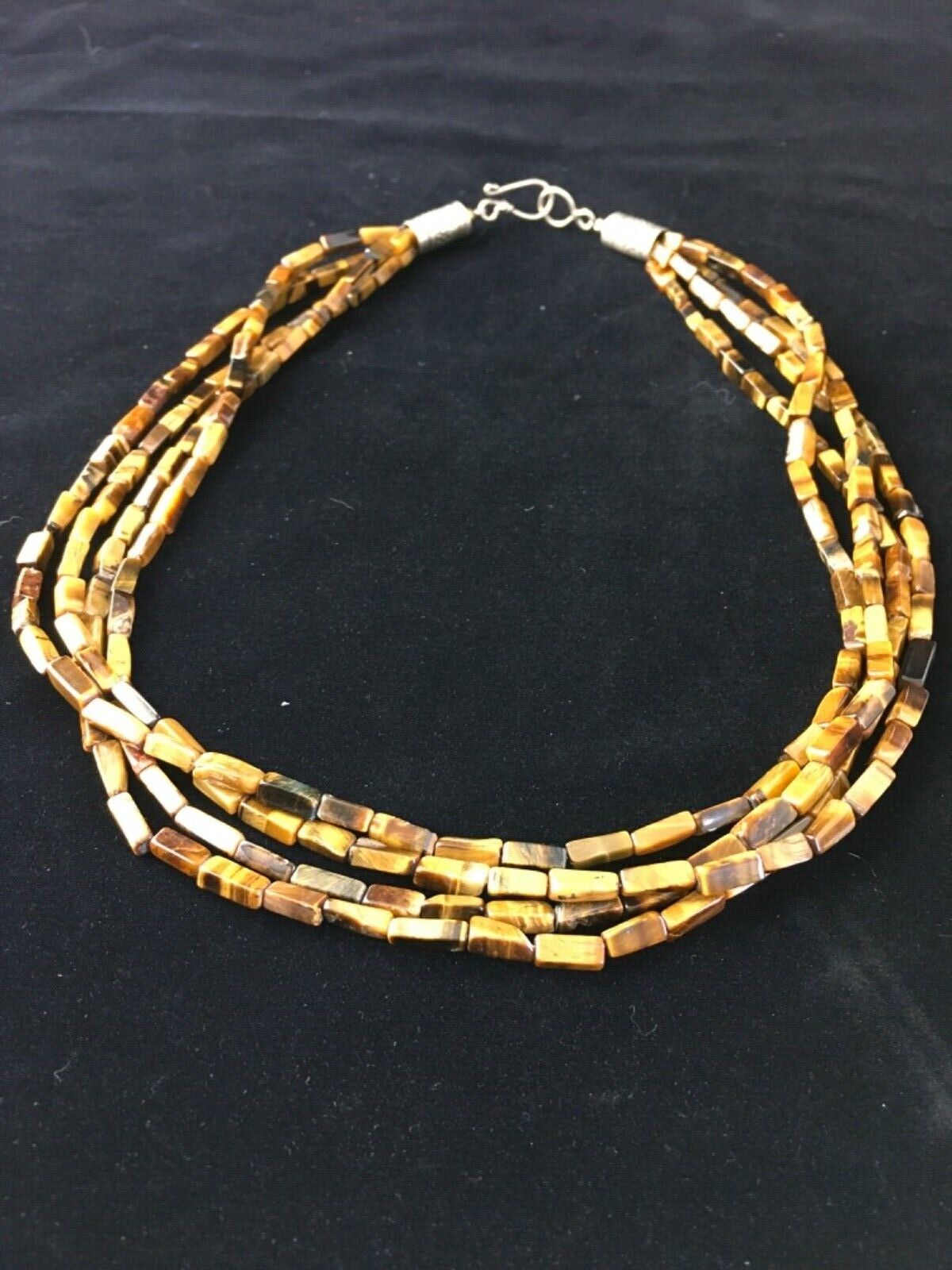 Navajo Tigers Eye Spiny Multi-Color Turquoise Sterling Necklace 19" | Handmade Jewelry | 1789