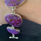 Navajo Purple Mojave Turquoise Link Bracelet | Sterling Silver | 9" | Authentic Native American Handmade | 664