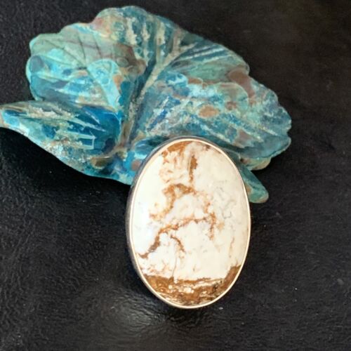 Native American Women's Wild Horse Turquoise Ring | Sz 8 | Sterling Silver | 14027