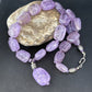 Navajo Purple Amethyst Necklace | Sterling Silver | 22" | Authentic Native American Handmade | 14296