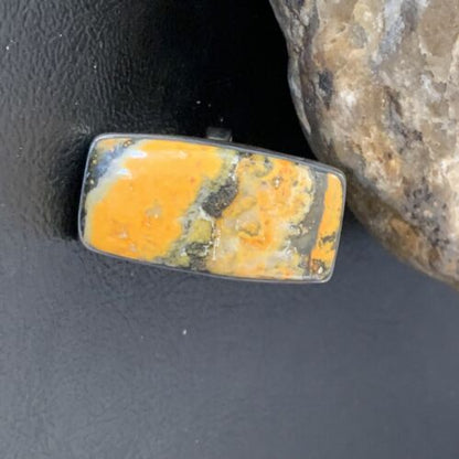 Southwestern Navajo Yellow Bumble Bee Jasper Ring | Sterling Silver | Sz 7 | 11547