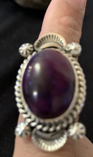 Native American Women's Purple Sugilite Ring | Sterling Silver | Sz 10 | 418 - Masha USA