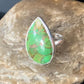 Navajo Green Mojave Turquoise Ring | Sterling Silver | Sz 7 | Authentic Native American Handmade | 11796