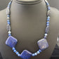 Native American Denim Lapis Strand Necklace | Sterling Silver | Men's 18" | 1753