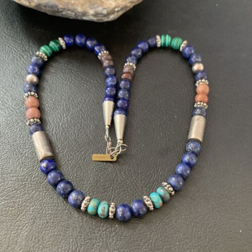 Authentic Tommy Singer Necklace | Blue Lapis Turquoise | Sterling Silver | 15" | 10392